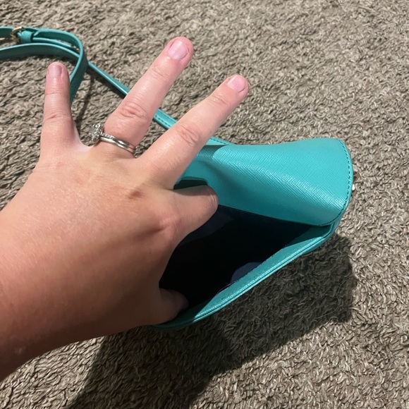 Tory Burch Designer Teal Blue Crossbody Purse - Picture 7 of 7